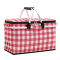 2024 New Folding Picnic Camping Lunch Bags Insulated Cooler Bag Cool Hamper Storage Basket Bag Outdoor Portable Picnic Basket Importe Go 