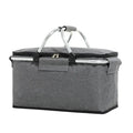 2024 New Folding Picnic Camping Lunch Bags Insulated Cooler Bag Cool Hamper Storage Basket Bag Outdoor Portable Picnic Basket Importe Go 