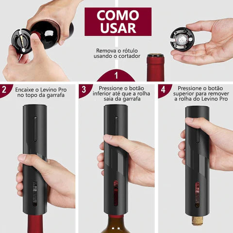 Abridor De Vinho Elétrico Automático Saca Rolhas Premium Abridor De Vinho Elétrico Automático Saca Rolhas Premium Importe Go 