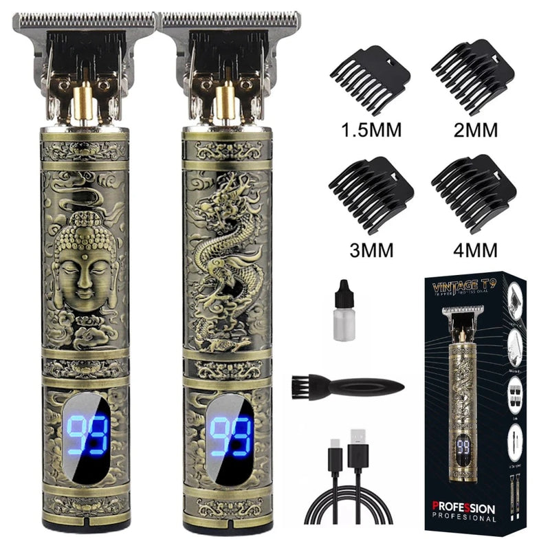 Afeitadora eléctrica T9 con pantalla LCD para hombre, recortadora de pelo de 0mm, electrodomésticos, máquina de afeitar de barbero de viaje Importe Go 