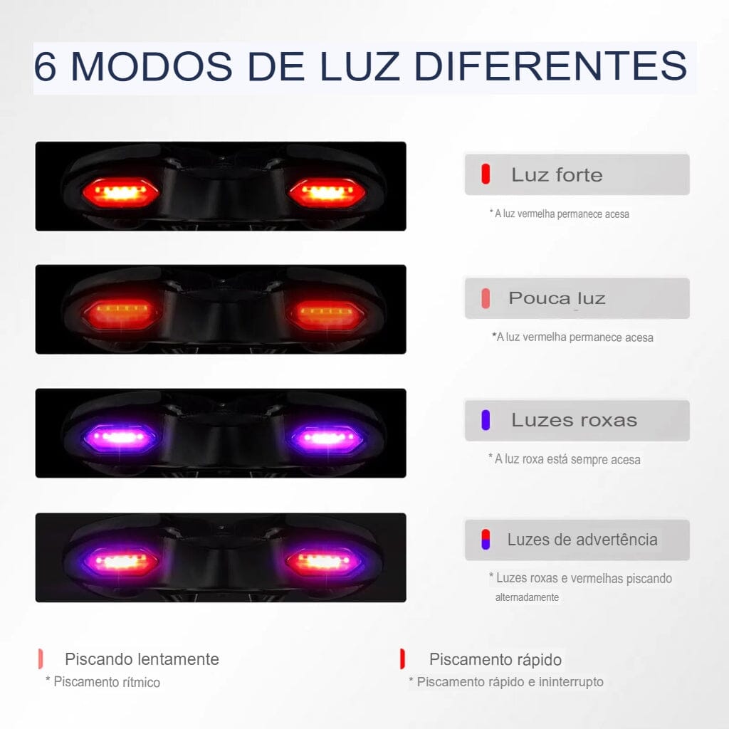 Assento de Bicicleta com Luz de Advertência Assento de Bicicleta com Luz de Advertência Importe Go 