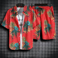Beach Clothes For Men 2 Piece Set Quick Dry Hawaiian Shirt and Shorts Set Men Fashion Clothing Printing Casual Outfits Summer Importe Go 