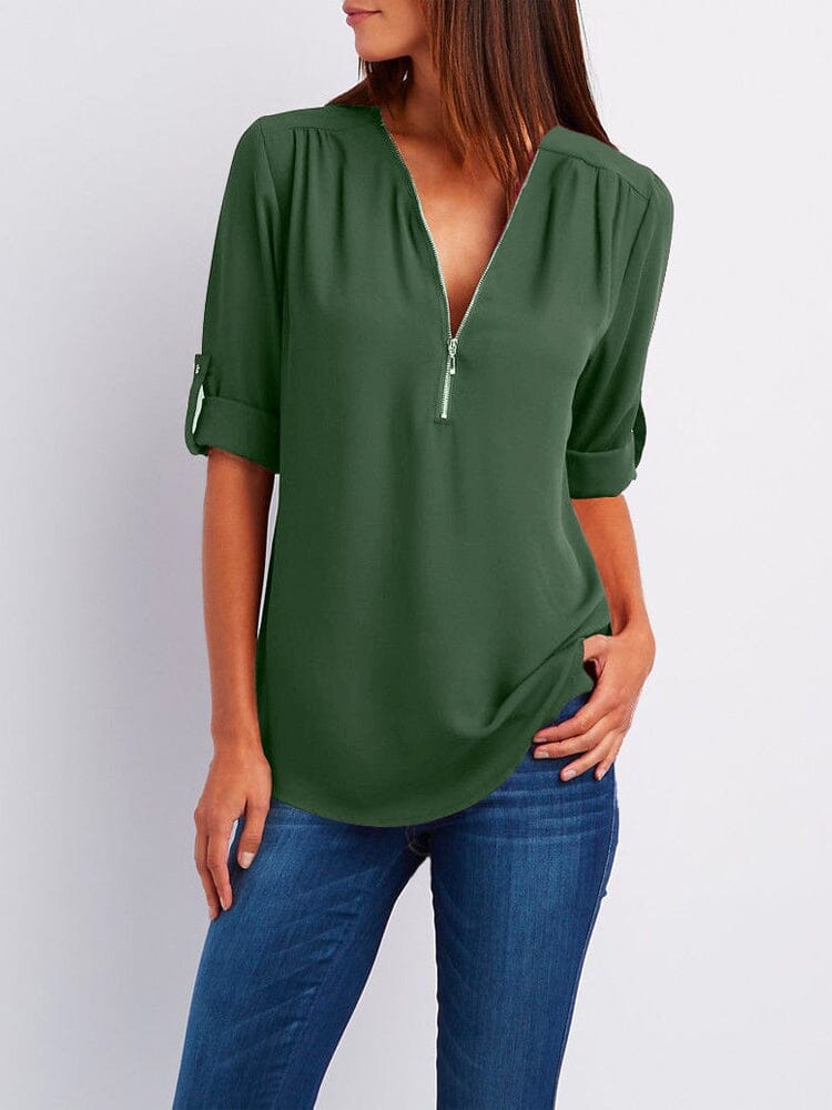 Blusa Chloe - Charme® Importe Go Verde Exército P 