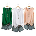 Blusa Regata Alana [PAGUE 2 LEVE 3] Roupas (Regata Feminina 2) Importe Go Rosa/Branca/Verde P 