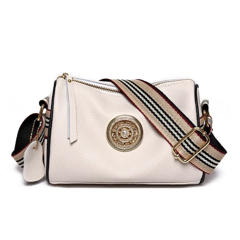 Bolsa de Couro Feminina Bella Fashion Joias & Acessórios (Bolsa 7) Importe Go Branco 