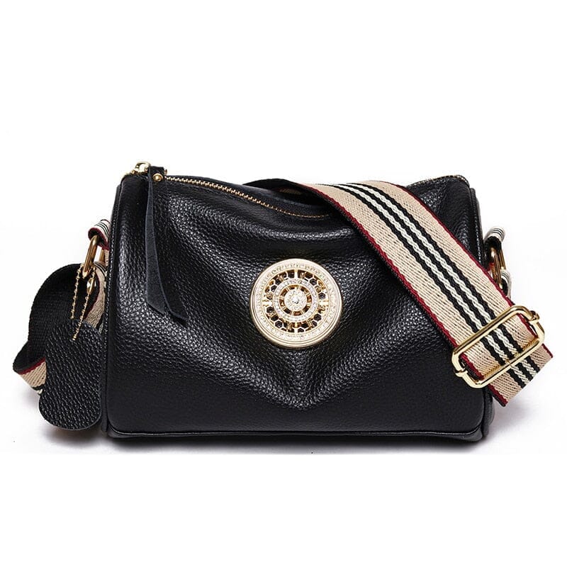 Bolsa de Couro Feminina Bella Fashion Joias & Acessórios (Bolsa 7) Importe Go Preto 