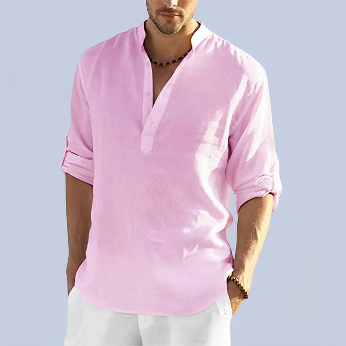 Camisa Masculina Bata Panamá MASCULINO - ROUPAS - CAMISA BATA Importe Go P Rosa 