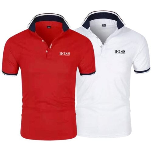 Camisa Polo Boss - Compre 1 Leve 2 Importe Go Vermelho + Branco P 