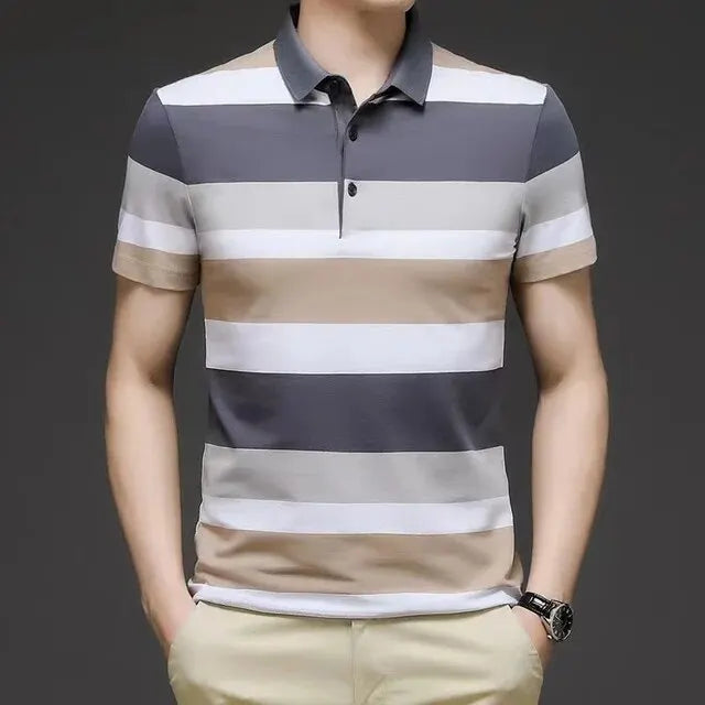 Camisa Polo Masculina Listrada Noblee Camisa Polo Masculina Importe Go Cinza P 