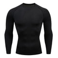 Camiseta de entrenamiento de manga larga para hombre, ropa deportiva para gimnasio, correr, al aire libre, primavera y otoño Importe Go Black S 