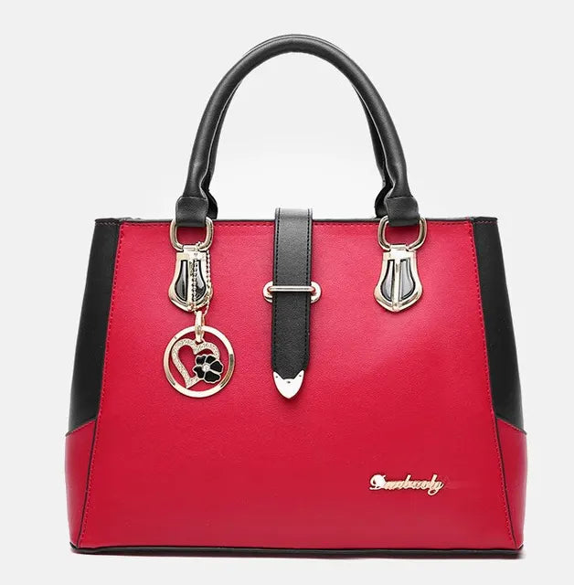 Contraste de mulheres simples uma bolsa de ombro Importe Go Vermelho 