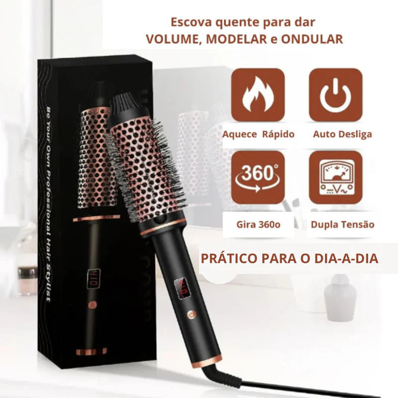 Escova modeladora Térmica de Cerâmica 2 em 1 Escova modeladora Térmica de Cerâmica 2 em 1 Importe Go 