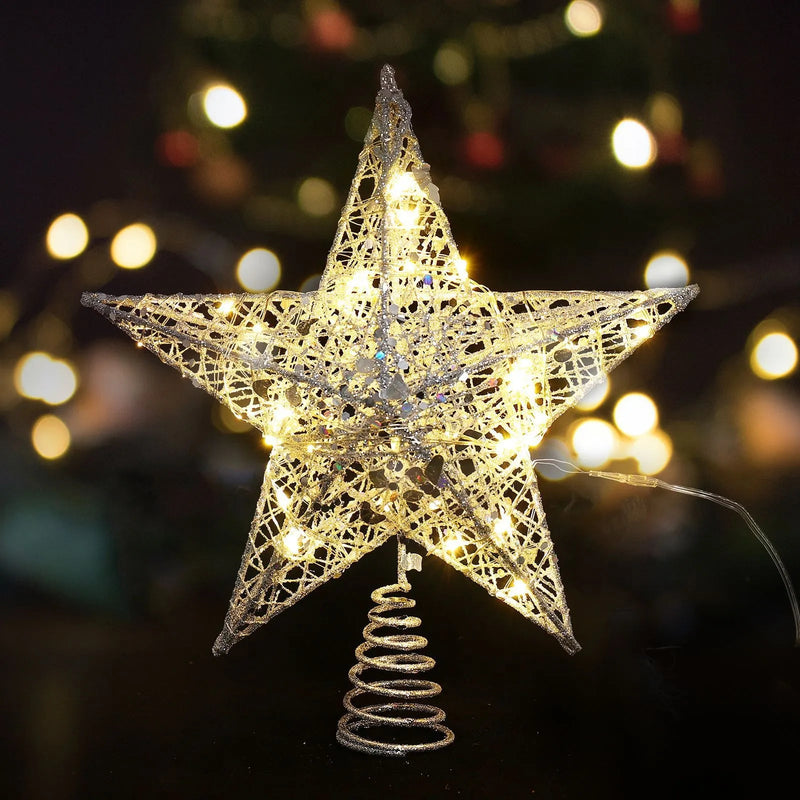 Estrela de Natal para Topo de Árvore com Luzes LED Importe Go 