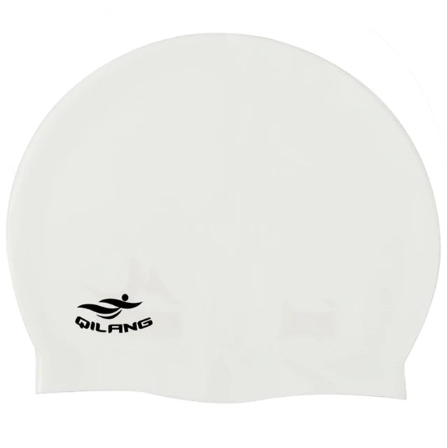 Impermeável Silicone Swim Caps para homens e mulheres, alta elástica, flexível, proteger os ouvidos, chapéu de piscina, adultos, crianças, meninas, meninos Importe Go White Tamanho Único 