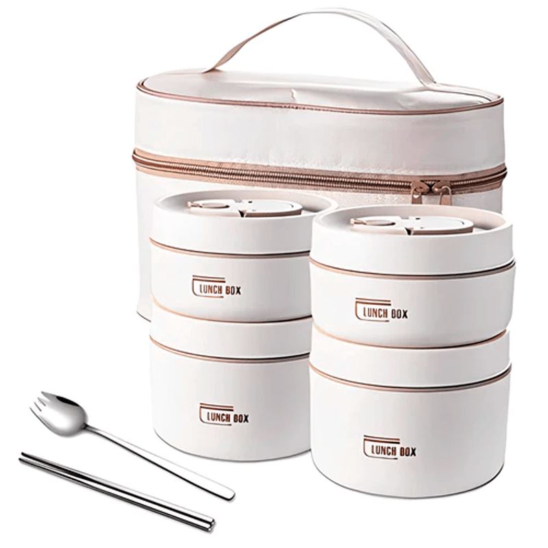 Kit Potes Térmicos LunchBox + Lancheira e Talheres Importe Go Compre 2 Leve 4 + Brindes 