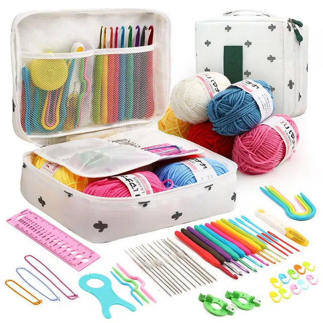 Kits de ganchillo para principiantes y principiantes, herramientas de tejer de mano portátiles, multicolor, 53 unidades Importe Go Cactus one size 