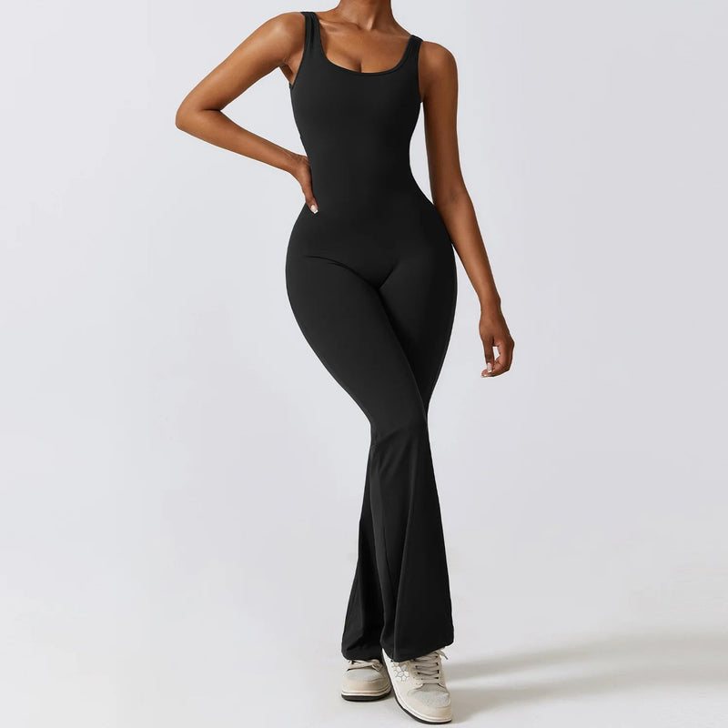 Macacão elástico para mulheres, roupa de ioga, roupas esportivas, macacão fitness, push up, bodysuits de treino, treinamento esportivo, ginásio, novo Importe Go Premium Black L CHINA