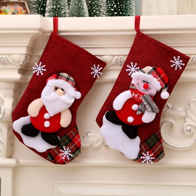 Meias de Natal Penduradas: Adorne sua Árvore com Papai Noel, Bonecos de Neve e Enfeites Importe Go 