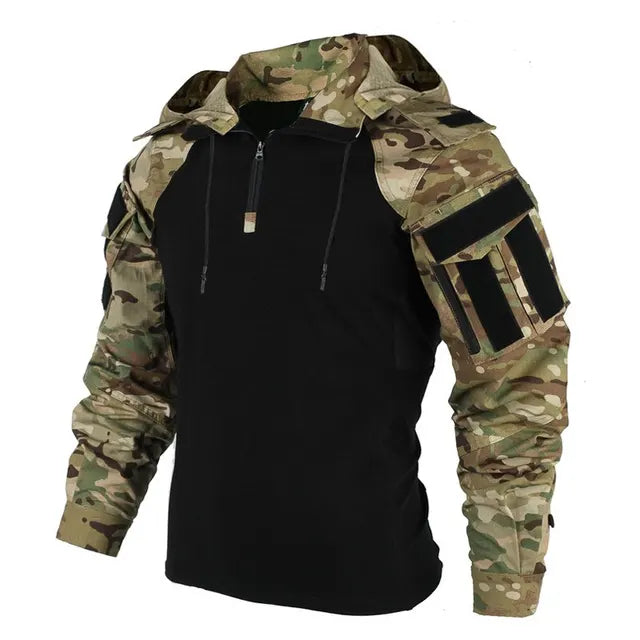 Militar combate t-shirt para homens, roupas de camuflagem tática, EUA cp exército, airsoft, paintball, camping, caça Importe Go G1302-A M 