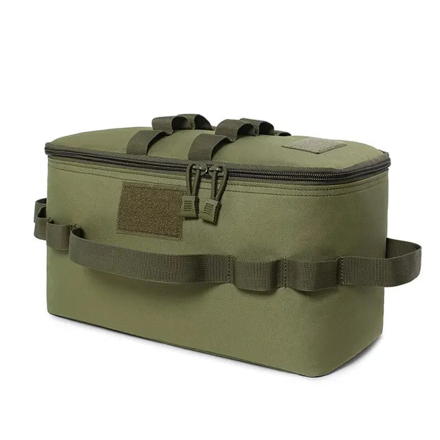 Outdoor Camping Gás Tank Storage Bag Grande Capacidade Ground Nail Tool Bag Gás Canister Piquenique Panelas Utensílios Kit Bag Importe Go Army Green 