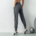 Rápido tecido seco Drawstring corredores para mulheres, ginásio moletom de fitness com dois bolsos laterais, calças exercício, corrida, esporte, atlético, corredores Importe Go Grey L 