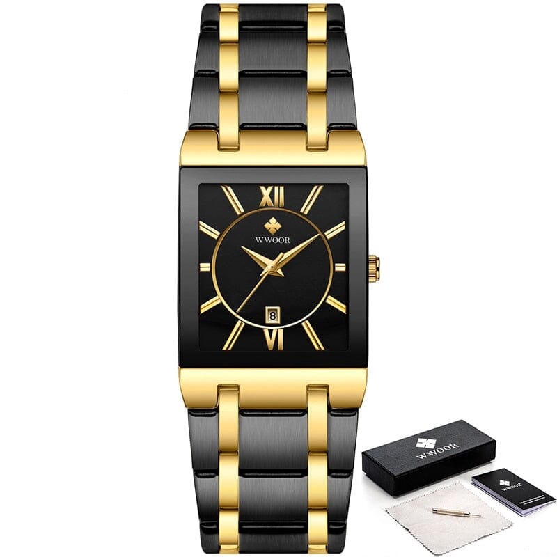 Relógio Masculino Gold Watch ma 35 Importe Go Preto Com Dourado 