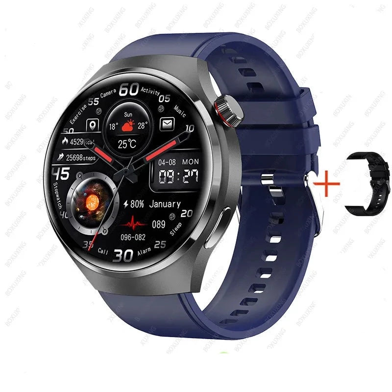 Relógio Masculino inteligente - Gt4 Pro Importe Go Black blue NFC Watch 4 Pro 