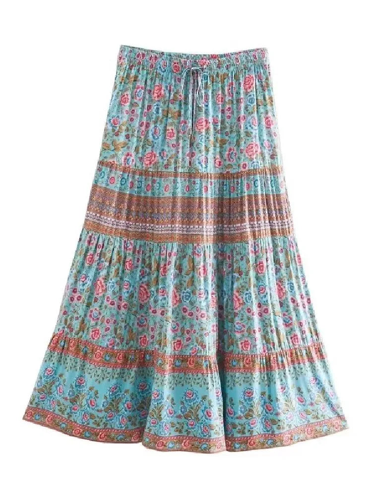 Saia Hippie Feminina Boho Harmony Saia Hippie Feminina Boho Harmony Importe Go Céu Azul P 