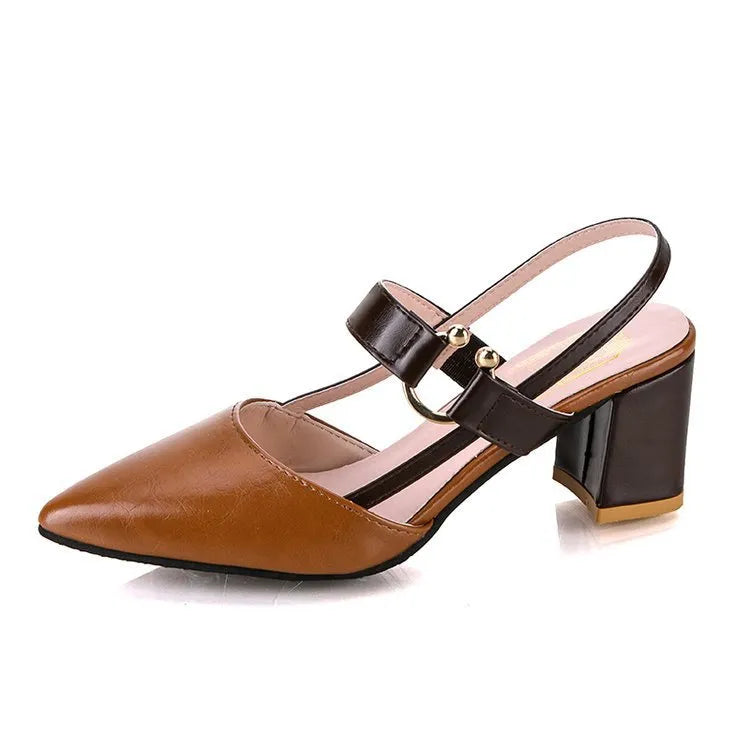 Sapato Feminino De Salto Alto Com Design De Alça Importe Go Brown 34 