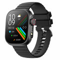 SENBONO-reloj inteligente para hombre y mujer, pulsera con linterna LED, más de 100 modos deportivos, rastreador de actividad física, temperatura corporal, pantalla de 2,01" Importe Go black 