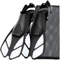 Silicone Scuba Diving Shoes, Snorkel Fins, Fivelas Ajustáveis, Nadadeiras De Natação, Silicone Curto, Salto Aberto, Tamanho De Viagem, Homens e Mulheres Adultos Importe Go White S/M 