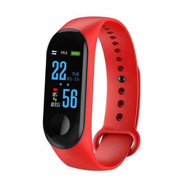 Smartwatch Tracker Fitness M3 - Sports Smartwatch CP03SMARTWM3 Importe Go Vermelho 