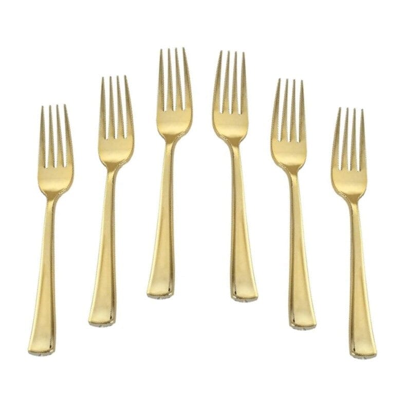 Talheres para jantar de luxo aço inoxidável ouro - Colher, garfo e faca Talheres Importe Go Garfo 6 peças 