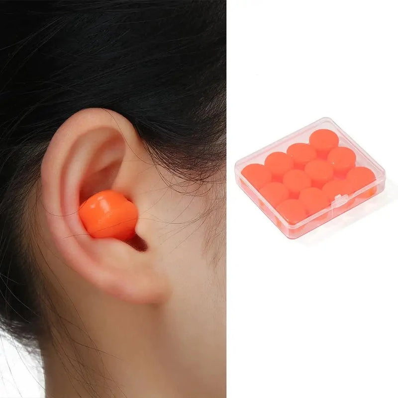 Tampões De Silicone Macio, Tampões De Ouvido Anti-Ruído, Earbud Impermeável, Redução De Ruído, Proteção Auditiva, À Prova De Som, Natação, Reusab, 6 Pares Importe Go 