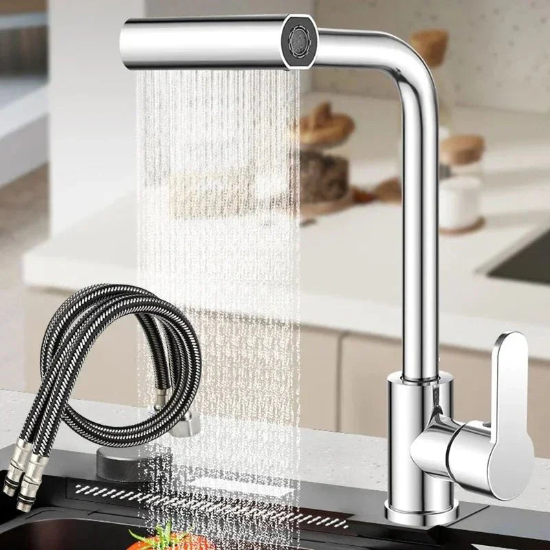 Torneira Gourmet para Cozinha Waterfall 360º 4 Modos Silver TOR3 Importe Go 