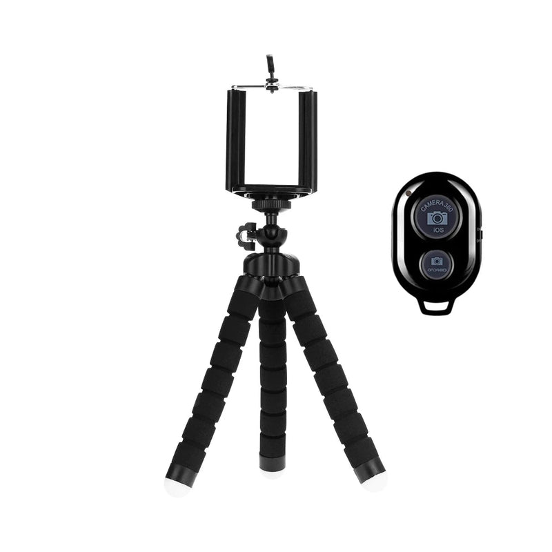 Tripés para celulares, mini suporte para câmera móvel, clipes em smartphone, monopé, octopus, tripod stativ Importe Go Remote BlackT 