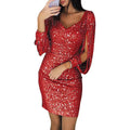 Vestido Feminino Glamouroso de Paetês Importe Go Red S 
