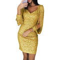 Vestido Feminino Glamouroso de Paetês Importe Go Yellow S 