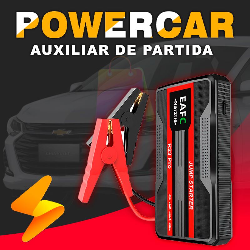 Auxiliar de Partida de Carro 12v e 20000mah - PowerCar P15-18 Importe Go 