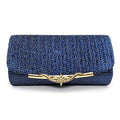 Bolsa de Mão Feminina Clutch para Festa Bolsa de Mão Feminina Importe Go Azul 