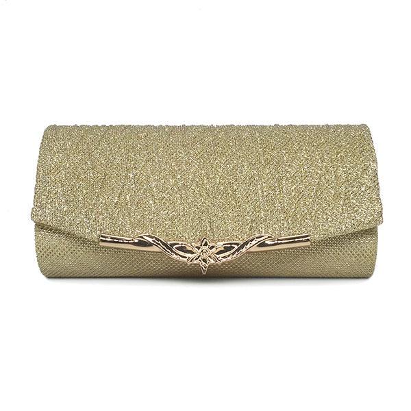 Bolsa de Mão Feminina Clutch para Festa Bolsa de Mão Feminina Importe Go Dourado 