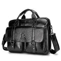 Bolsa Masculina de Couro Legítimo Leone BOL09 Importe Go Preto 