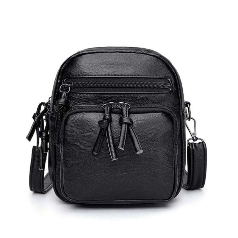 Bolsa Transversal de Couro Feminina Bolsa Transversal de Couro Feminina | GA Importe Go Preto 