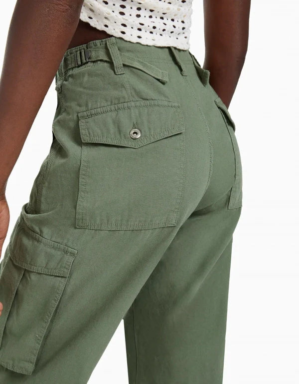 Calça Cargo - Curve Perfect ÚLTIMO DIA DE PROMOÇÃO Importe Go Verde P(34-36) 