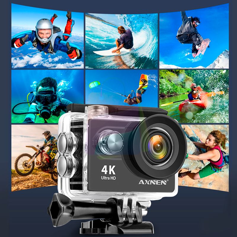 Câmera de Ação Profissional Portátil 4K Ultra HD 60FPS - Estilo Go Pro P16-13 Importe Go 