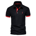 Camisa Polo Masculina Essencial camisa social masculina Importe Go Preto/Vermelho P 