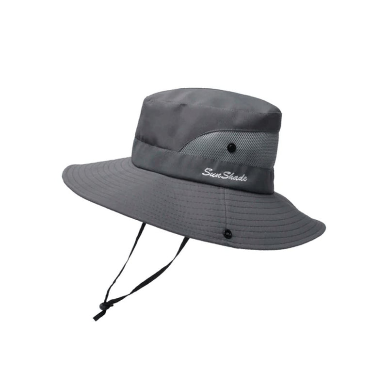 Chapéu de Sol Dobrável com Proteção UV 50+ [ÚLTIMO DIA COM FRETE GRÁTIS] Importe Go Cinza 