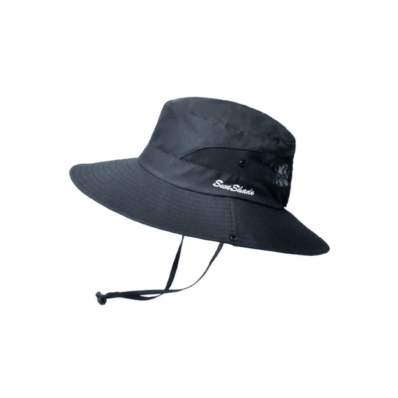 Chapéu de Sol Dobrável com Proteção UV 50+ [ÚLTIMO DIA COM FRETE GRÁTIS] Importe Go Preto 