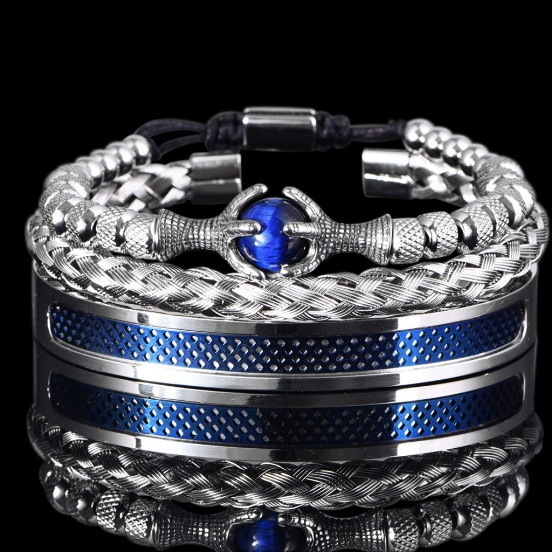 Conjunto Pulseiras de Luxo - Luxury Conjunto Pulseiras de Luxo - Acessórios Importe Go Azul - Lápis Lazúli 