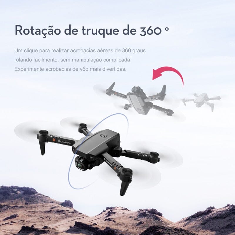 Drone Câmera HD Wifi e GPS Com Suporte Celular/HDPROX4 P5-11 Importe Go 